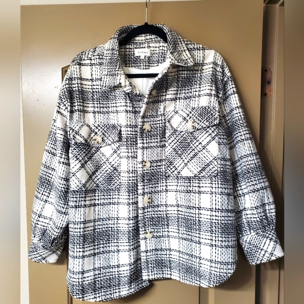 Bohme Plaid Shacket size Small